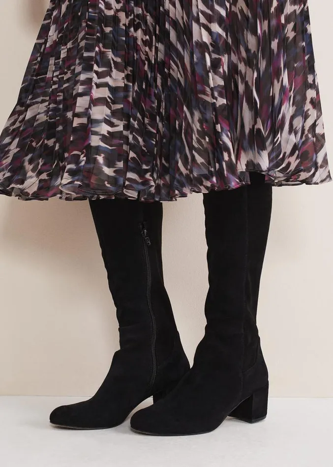 Milly Knee High Boots Black Women Phase Eight Heels