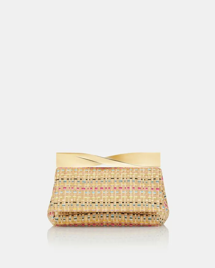 Mini Twist Clutch Beige Women Aquazzura Mini Bags Mini Twist Clutch Beige Women Aquazzura Mini Bags