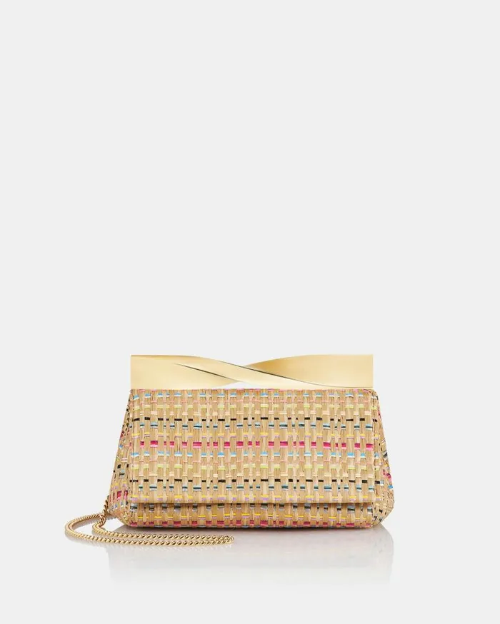 Mini Twist Clutch Beige Women Aquazzura Mini Bags Mini Twist Clutch Beige Women Aquazzura Mini Bags