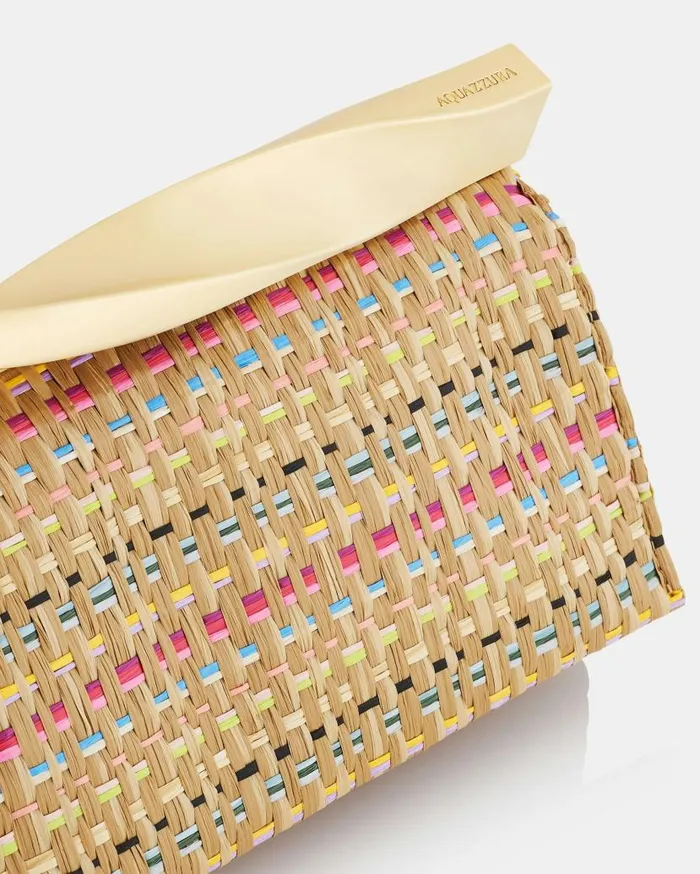 Mini Twist Clutch Beige Women Aquazzura Mini Bags Mini Twist Clutch Beige Women Aquazzura Mini Bags