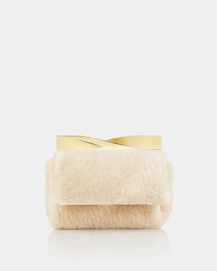 Mini Twist Clutch Beige Women Aquazzura Shoulder Bags Mini Twist Clutch Beige Women Aquazzura Shoulder Bags
