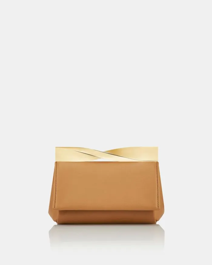 Mini Twist Clutch Brown Women Aquazzura Shoulder Bags Mini Twist Clutch Brown Women Aquazzura Shoulder Bags