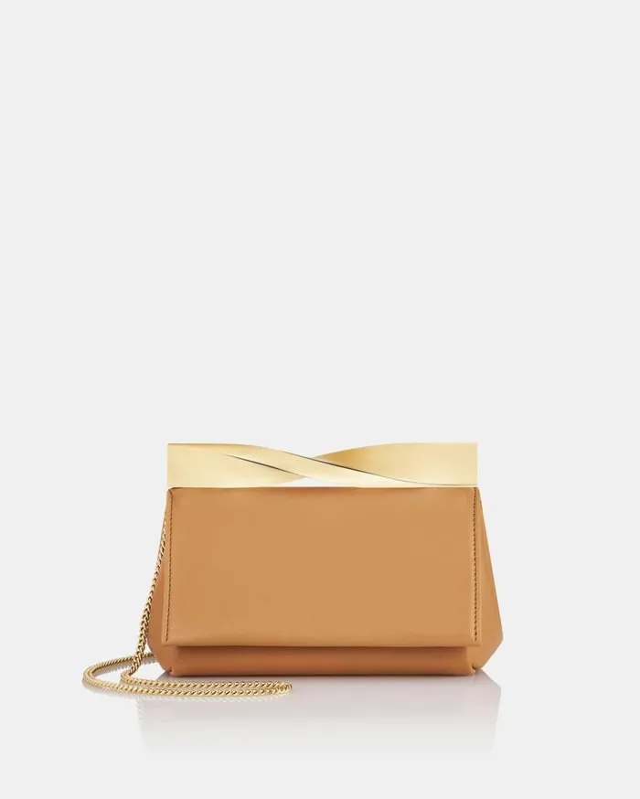 Mini Twist Clutch Brown Women Aquazzura Shoulder Bags Mini Twist Clutch Brown Women Aquazzura Shoulder Bags