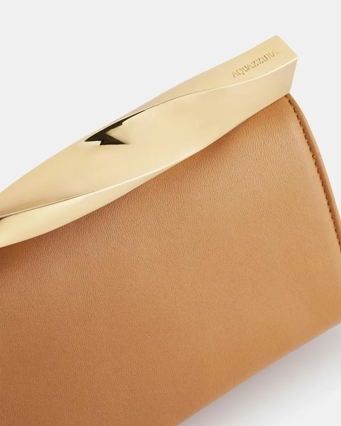 Mini Twist Clutch Brown Women Aquazzura Shoulder Bags Mini Twist Clutch Brown Women Aquazzura Shoulder Bags