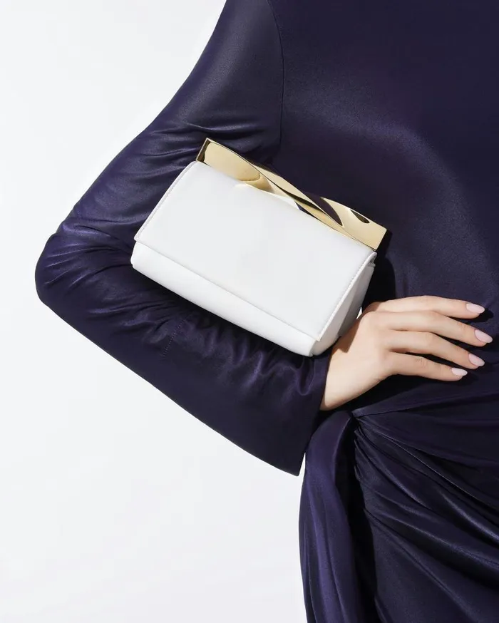 Mini Twist Clutch White Women Aquazzura Mini Bags