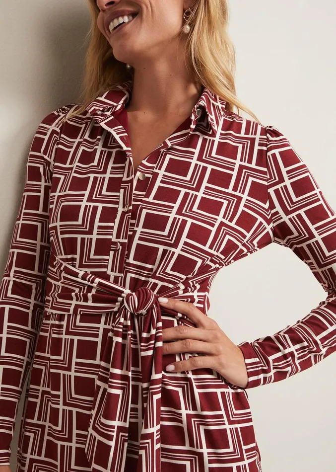 Montana Geo Shirt Shift Dress Multicoloured Women Phase Eight Dresses