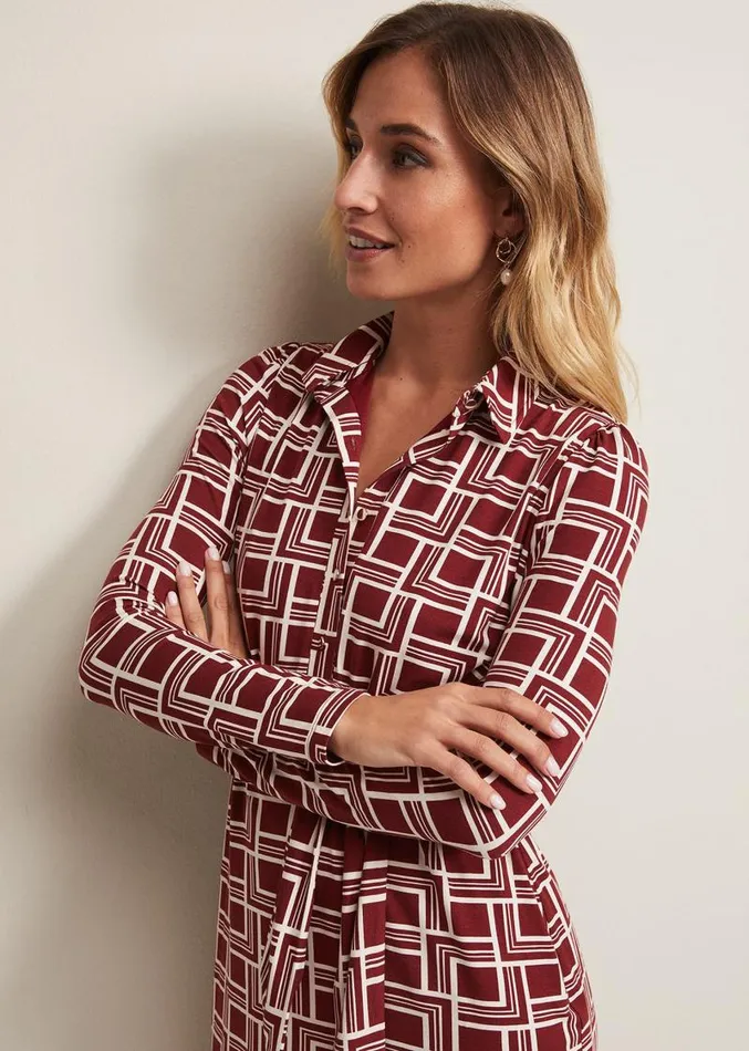 Montana Geo Shirt Shift Dress Multicoloured Women Phase Eight Dresses