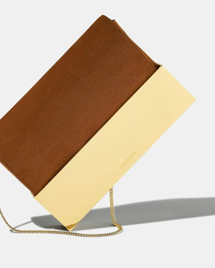 Muse Clutch Brown Women Aquazzura Clutch Bags Muse Clutch Brown Women Aquazzura Clutch Bags