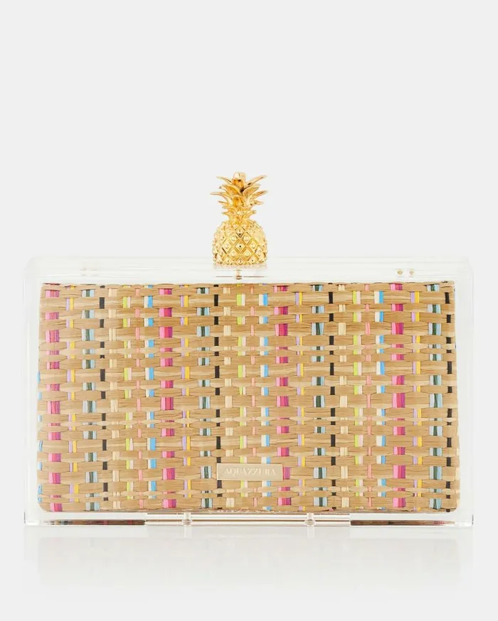 Mustique Clutch Beige Women Aquazzura Clutch Bags