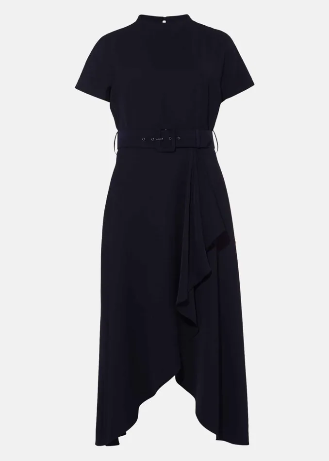 Mylee Belted Dress Navy Women Phase Eight Dresses