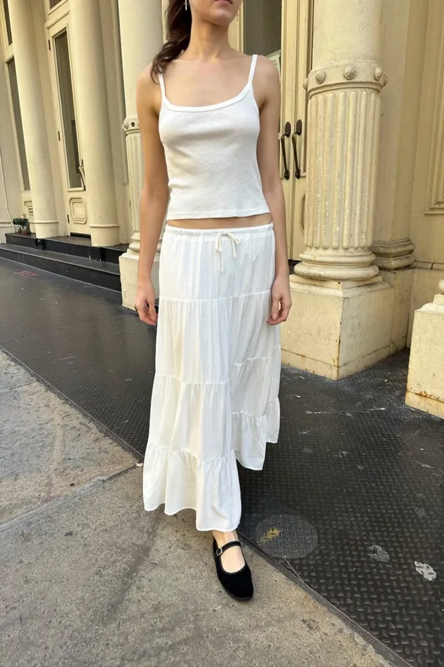 Nadia Skirt White Women Brandy Melville Bottoms