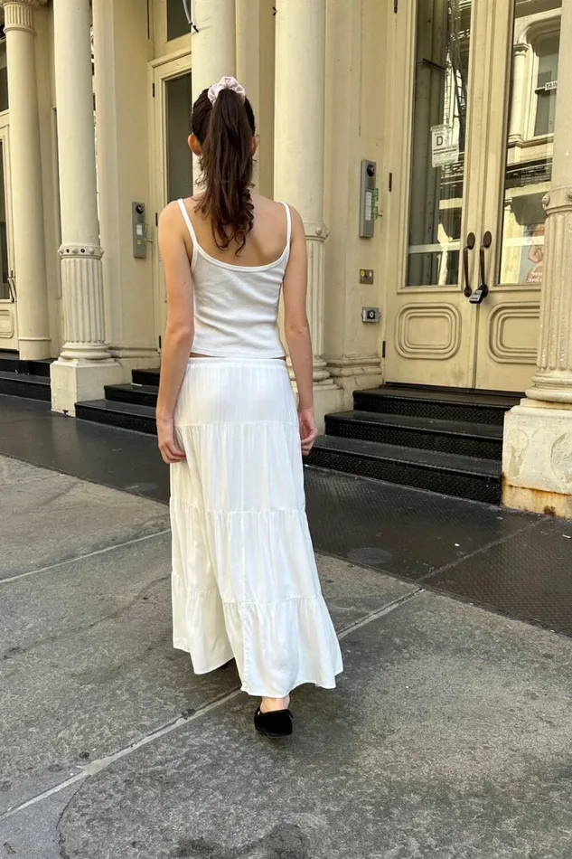 Nadia Skirt White Women Brandy Melville Bottoms