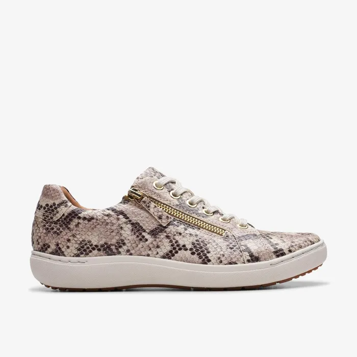 Nalle Lace Snake Print Women Clarks Sneakers