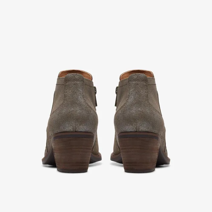 Neva Lo Taupe Metallic Women Clarks Boots and Booties