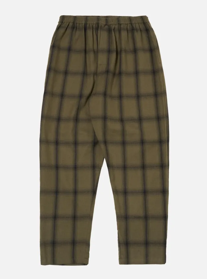 Nightwear Men Universal Works Universal Works Pyjama Pant In Olive Shadow Check