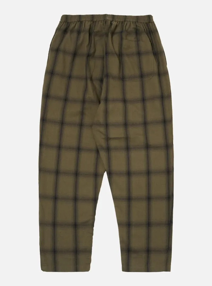 Nightwear Men Universal Works Universal Works Pyjama Pant In Olive Shadow Check