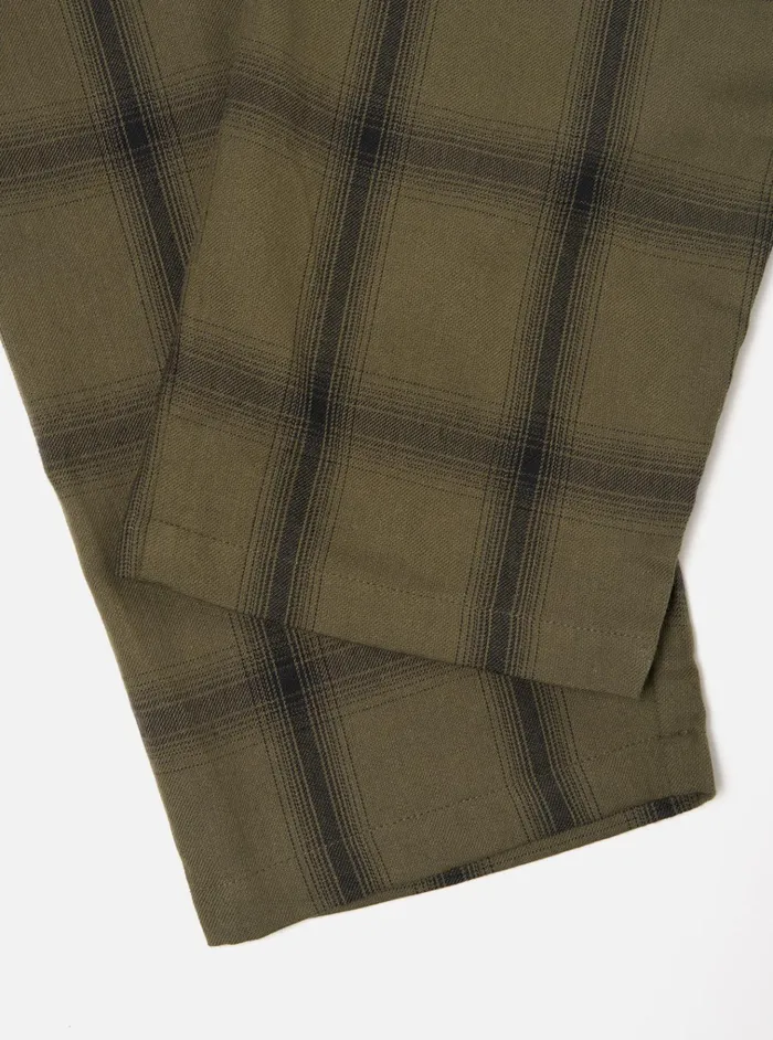 Nightwear Men Universal Works Universal Works Pyjama Pant In Olive Shadow Check