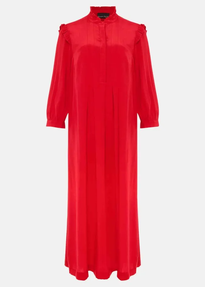 Nivana Frill Shirt Midi Dress Red Women Phase Eight Dresses
