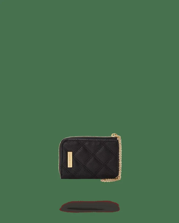 NOIR QUILT GOLD CHAIN SHARK WALLET Bags SPRAYGROUND