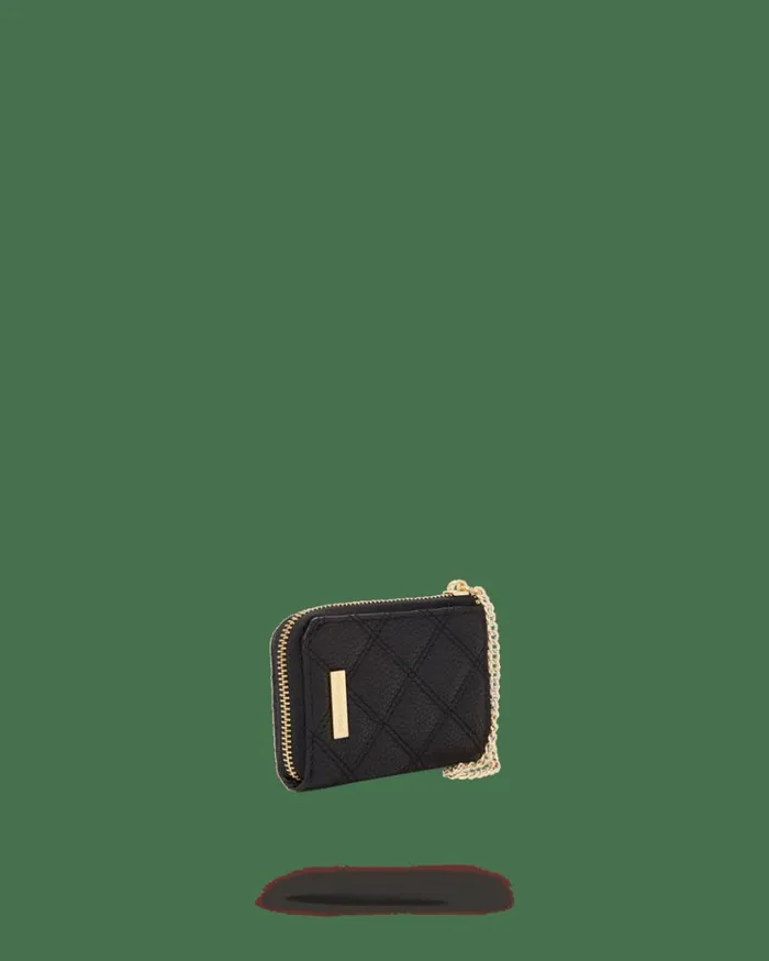 NOIR QUILT GOLD CHAIN SHARK WALLET Bags SPRAYGROUND