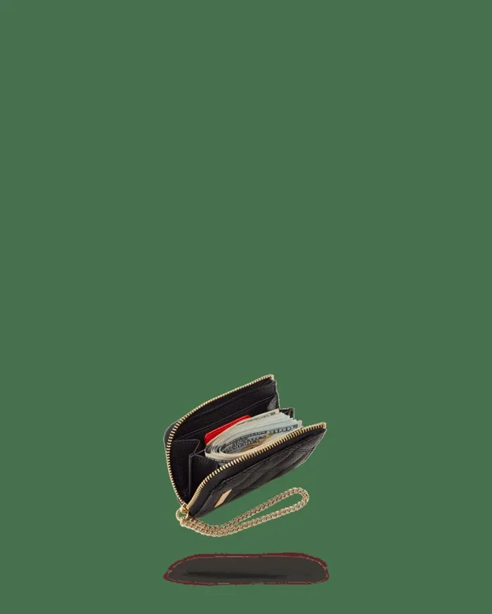 NOIR QUILT GOLD CHAIN SHARK WALLET Bags SPRAYGROUND