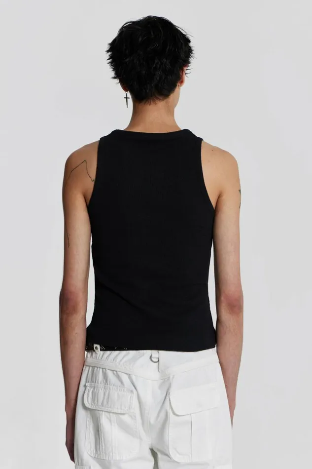 NTRLS Black Rib Vest Stone WomenMen Jaded London Vests NTRLS Black Rib Vest Stone WomenMen Jaded London Vests