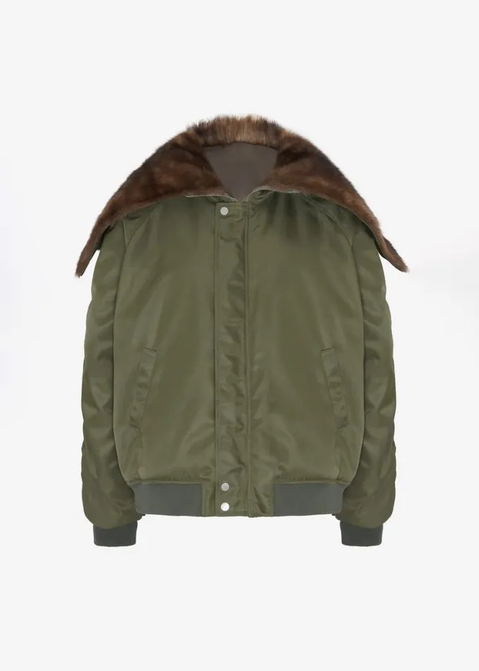 Outerwear Women The Frankie Shop Hayden Faux Fur Bomber 8211 Khaki