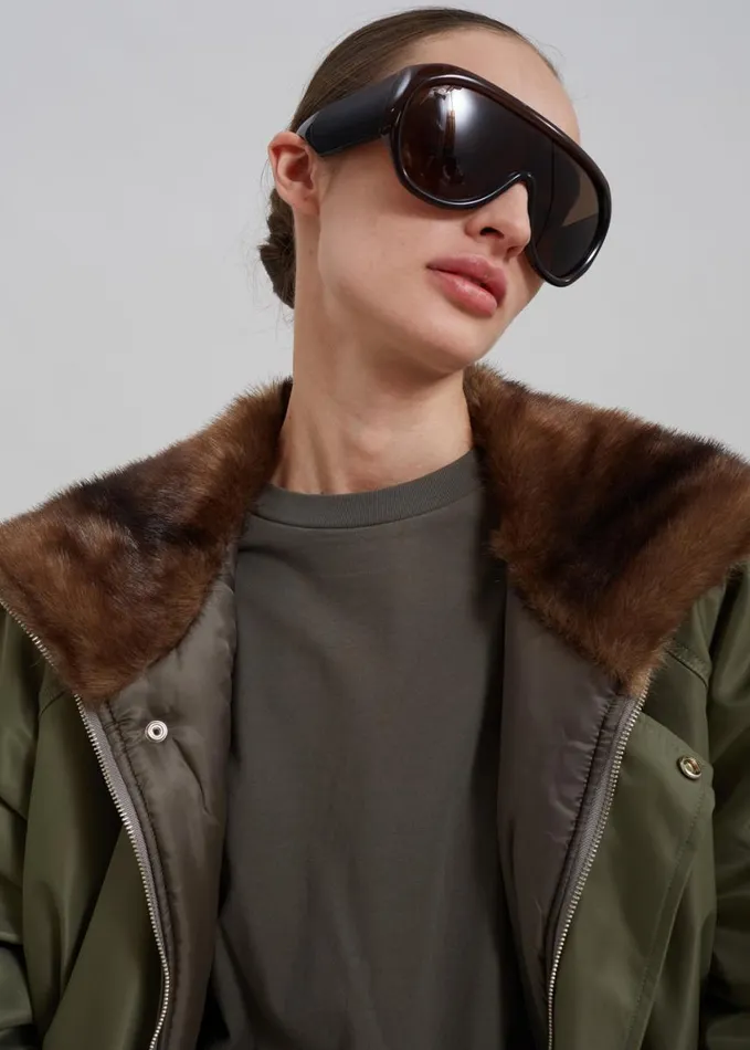 Outerwear Women The Frankie Shop Hayden Faux Fur Bomber 8211 Khaki