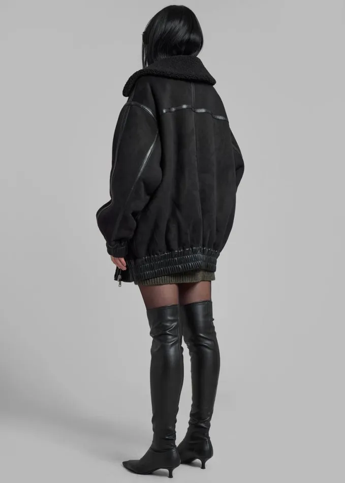 Outerwear Women The Frankie Shop Rotate Oversized Bomber Jacket 8211 Black