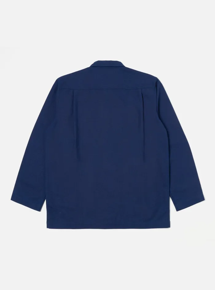 Overshirts Men Universal Works Universal Works Dockside Overshirt In Indigo Textured Cotton