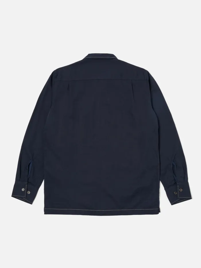 Overshirts Men Universal Works Universal Works LS Utility Shirt In Navy Military Shirting