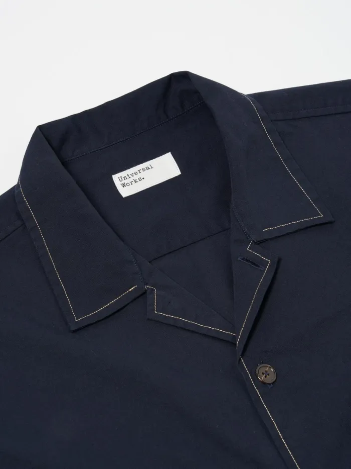 Overshirts Men Universal Works Universal Works LS Utility Shirt In Navy Military Shirting