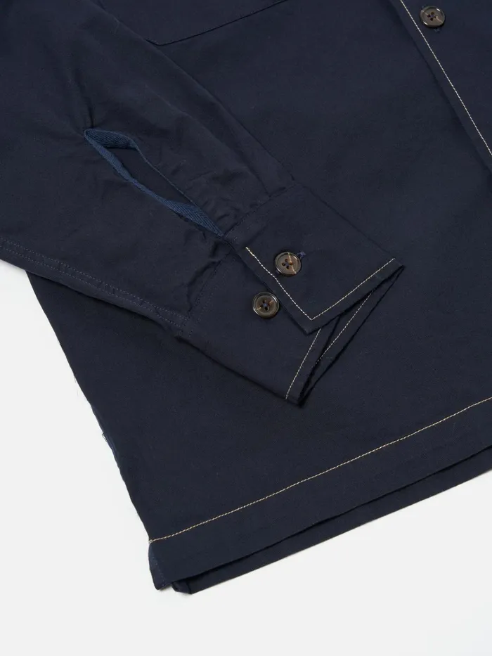 Overshirts Men Universal Works Universal Works LS Utility Shirt In Navy Military Shirting