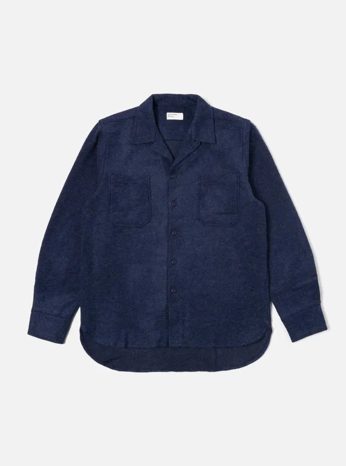 Overshirts Men Universal Works Universal Works Work Shirt In Navy Dam Marl