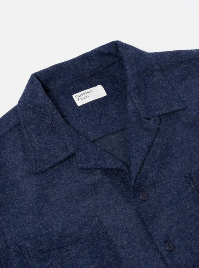 Overshirts Men Universal Works Universal Works Work Shirt In Navy Dam Marl