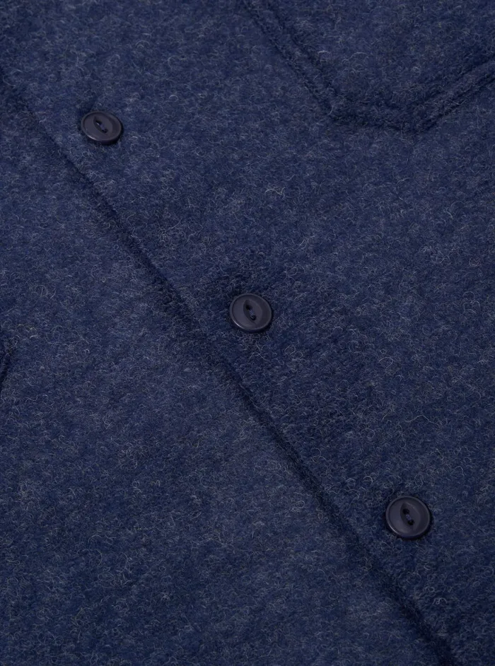 Overshirts Men Universal Works Universal Works Work Shirt In Navy Dam Marl