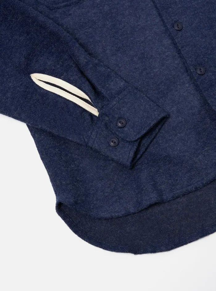 Overshirts Men Universal Works Universal Works Work Shirt In Navy Dam Marl