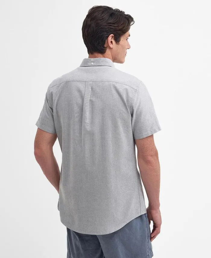 Oxford Tailored Short Sleeve Shirt Pale Sage Men Barbour Shirts