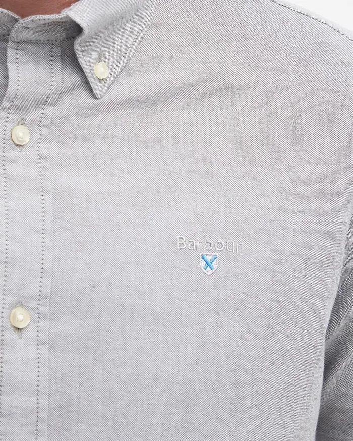 Oxford Tailored Short Sleeve Shirt Pale Sage Men Barbour Shirts