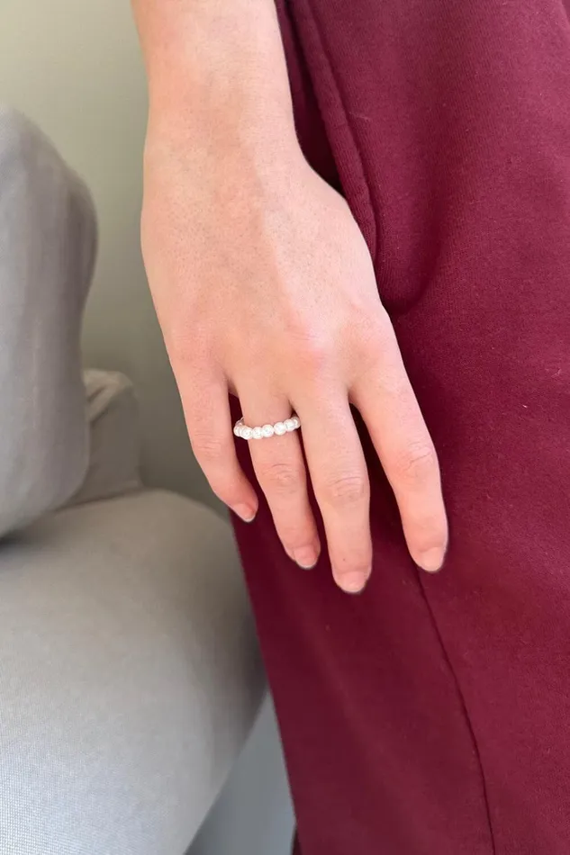 Pearl Ring White Women Brandy Melville Jewelry