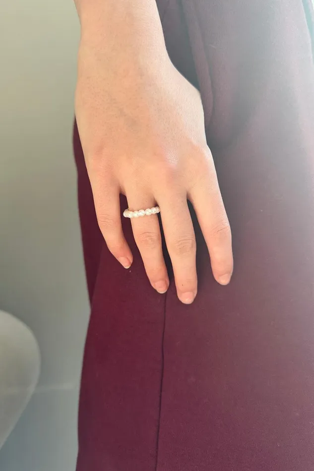 Pearl Ring White Women Brandy Melville Jewelry
