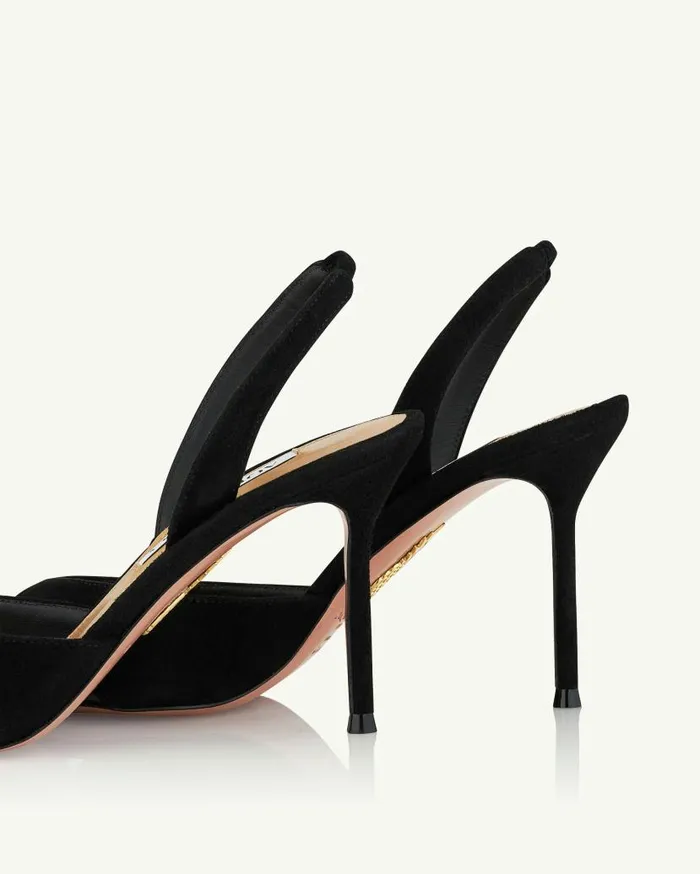 Peek Sling 85 Black Women Aquazzura Pumps Peek Sling 85 Black Women Aquazzura Pumps