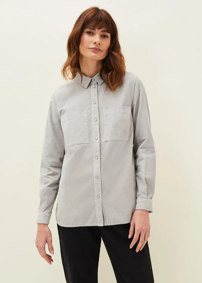 Peggie Corduroy Oversized Shirt Mint Women Phase Eight Shirts and Blouses