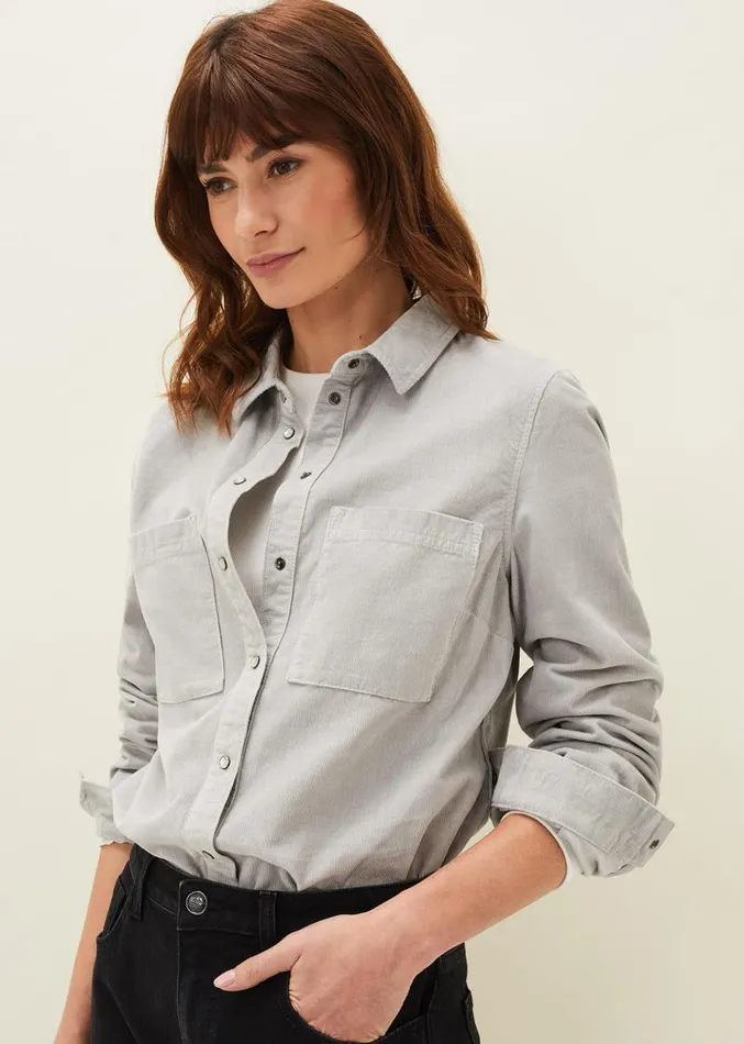 Peggie Corduroy Oversized Shirt Mint Women Phase Eight Shirts and Blouses