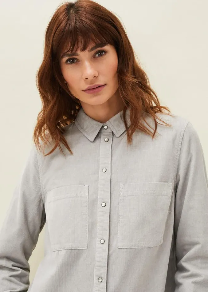 Peggie Corduroy Oversized Shirt Mint Women Phase Eight Shirts and Blouses