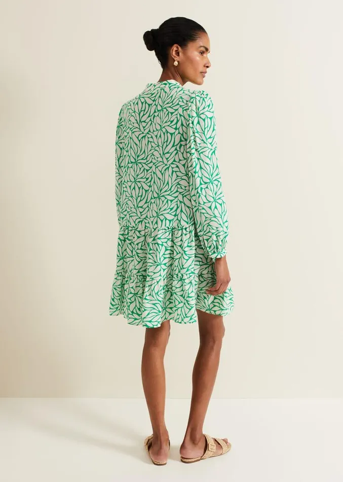 Penele Leaf Swing Dress Green Women Phase Eight Dresses