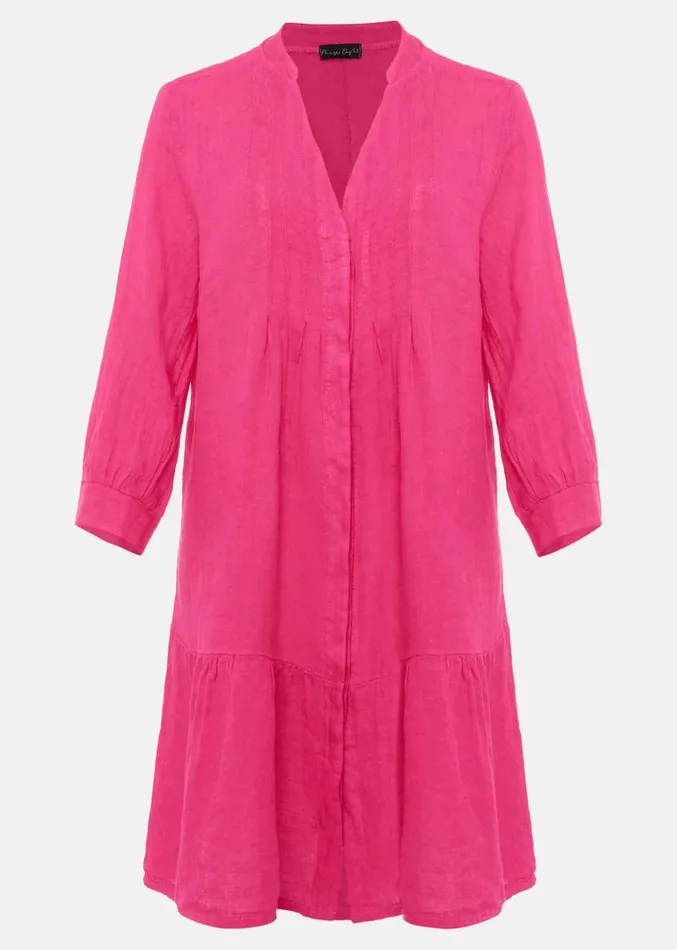 Penele Linen Swing Dress Magenta Women Phase Eight Dresses