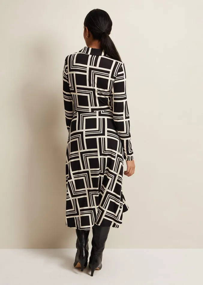 Petite April Midi Dress Blackmulti Women Phase Eight Dresses