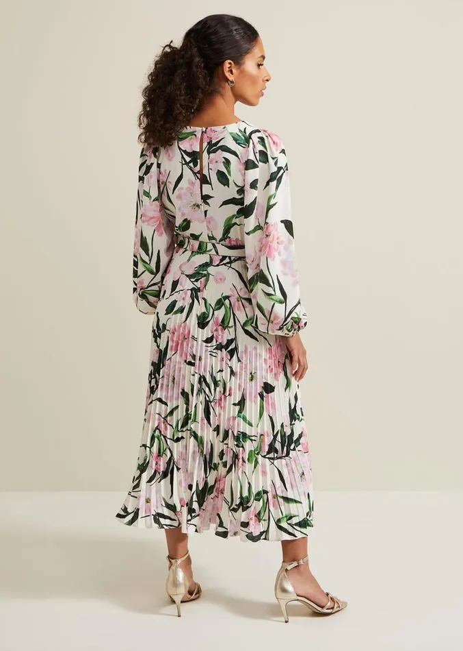 Petite Penny Floral Midi Dress Multicoloured Women Phase Eight Dresses