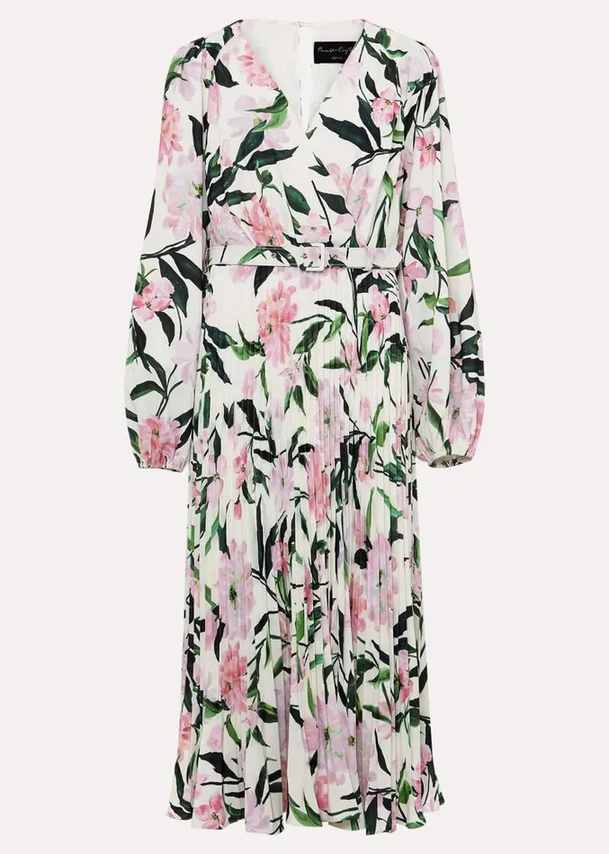 Petite Penny Floral Midi Dress Multicoloured Women Phase Eight Dresses